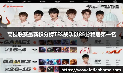 高校联赛最新积分榜TES战队以85分稳居第一名